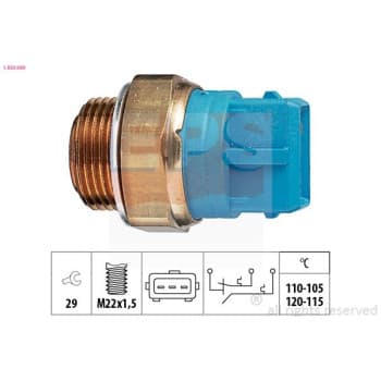Interrupteur de température, ventilateur de radiateur Made in Italy - OE Equivalent 1.850.680 EPS Facet