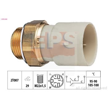 Interrupteur de température, ventilateur de radiateur Made in Italy - OE Equivalent 1.850.688 EPS Facet