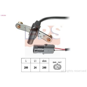 Capteur d'angle, vilebrequin Made in Italy - OE Equivalent 1.953.019 EPS Facet