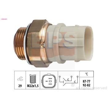 Interrupteur de température, ventilateur de radiateur Made in Italy - OE Equivalent 1.850.651 EPS Facet