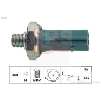 Indicateur de pression d'huile Made in Italy - OE Equivalent 1.800.174 EPS Facet