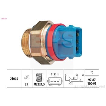 Interrupteur de température, ventilateur de radiateur Made in Italy - OE Equivalent 1.850.631 EPS Facet