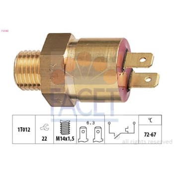 Interrupteur de température, ventilateur de radiateur Made in Italy - OE Equivalent 7.5142 Facet