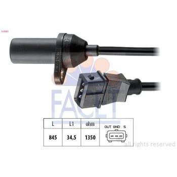 Capteur d'angle, vilebrequin Made in Italy - OE Equivalent 9.0381 Facet