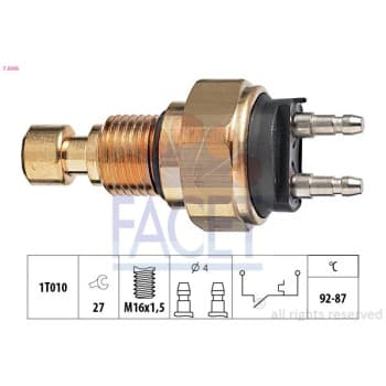 Interrupteur de température, ventilateur de radiateur Made in Italy - OE Equivalent 7.5036 Facet