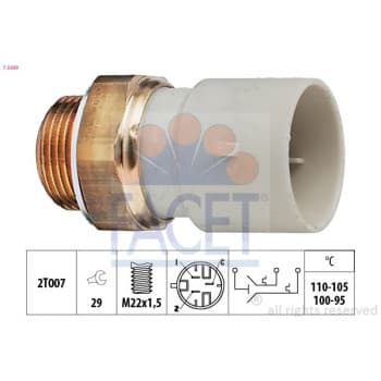 Interrupteur de température, ventilateur de radiateur Made in Italy - OE Equivalent 7.5689 Facet