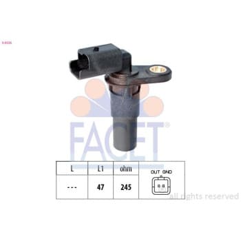 Capteur d'angle, vilebrequin Made in Italy - OE Equivalent 9.0536 Facet