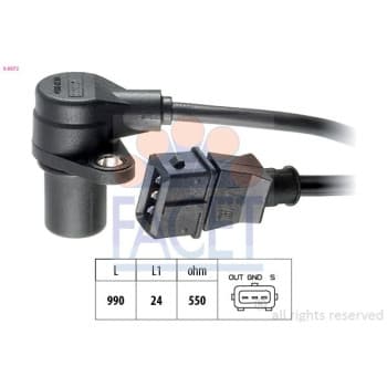 Capteur d'angle, vilebrequin Made in Italy - OE Equivalent 9.0073 Facet