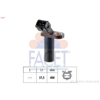 Capteur d'angle, vilebrequin Made in Italy - OE Equivalent 9.0037 Facet