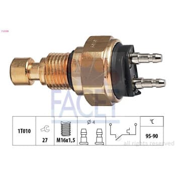 Interrupteur de température, ventilateur de radiateur Made in Italy - OE Equivalent 7.5139 Facet