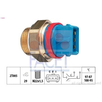 Interrupteur de température, ventilateur de radiateur Made in Italy - OE Equivalent 7.5631 Facet