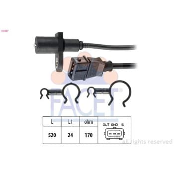 Capteur d'angle, vilebrequin Made in Italy - OE Equivalent 9.0397 Facet