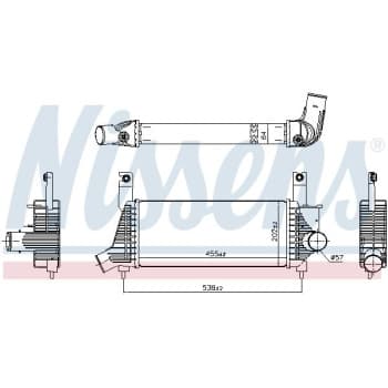 Intercooler, refroidisseur d&#39;air de suralimentation 961593 Nissens