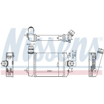 Intercooler, refroidisseur d&#39;air de suralimentation 961313 Nissens