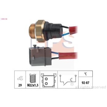 Interrupteur de température, ventilateur de radiateur 1.850.144 EPS Facet
