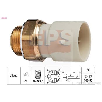 Interrupteur de température, ventilateur de radiateur 1.850.663 EPS Facet