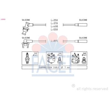 Kit de câbles d'allumage Made in Italy - OE Equivalent 4.8920 Facet