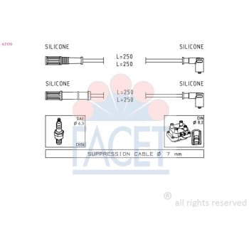 Kit de câbles d'allumage Made in Italy - OE Equivalent 4.7170 Facet