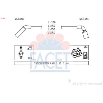Kit de câbles d'allumage Made in Italy - OE Equivalent 4.7006 Facet