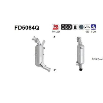 Filtre à particules diesel, système d&#39;échappement