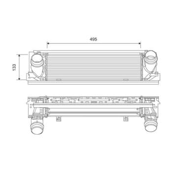 Intercooler, échangeur 818261 Valeo