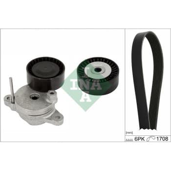 Jeu de courroies trapézoïdales poly