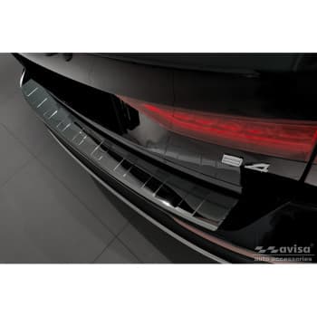 Protection de pare-chocs arrière en acier inoxydable chromé noir sur mesure pour Volvo V60 II / V60 II Cross Country 2