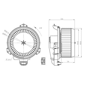 Ventilateur de chauffage 34296 NRF