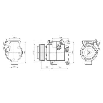 Compresseur, climatisation MZAK304 Ava Quality Cooling