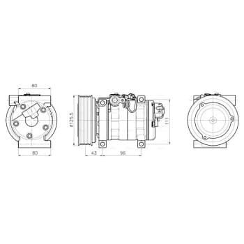 Compresseur, climatisation MZAK302 Ava Quality Cooling