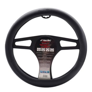 Simoni Racing Couvre Volant Easy Noir - 37-39cm - Eco-Cuir Noir