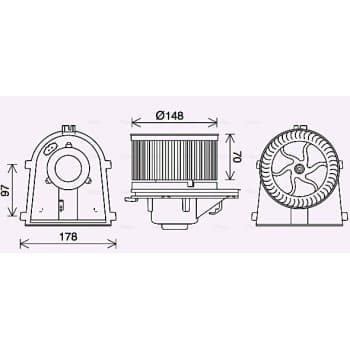 ventilateur de poêle VN8408 Ava Quality Cooling