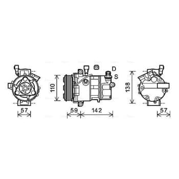 Compresseur, climatisation ALAK127 Ava Quality Cooling