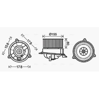 ventilateur de poêle FD8495 Ava Quality Cooling