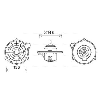 Moteur électrique, pulseur d'air habitacle HY8404 Ava Quality Cooling