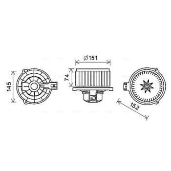 Moteur électrique, pulseur d'air habitacle HY8430 Ava Quality Cooling