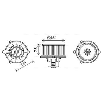 Moteur électrique, pulseur d'air habitacle KA8247 Ava Quality Cooling