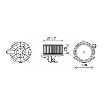 Moteur électrique, pulseur d'air habitacle KA8262 Ava Quality Cooling