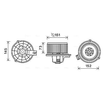 Moteur électrique, pulseur d'air habitacle KA8266 Ava Quality Cooling