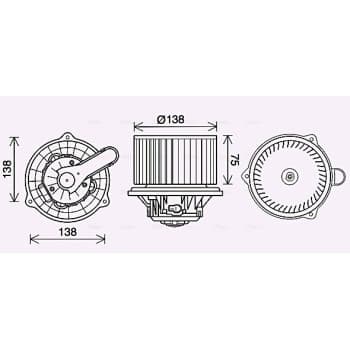 Moteur électrique, pulseur d'air habitacle KA8288 Ava Quality Cooling