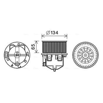 Moteur électrique, pulseur d'air habitacle AU8222 Ava Quality Cooling