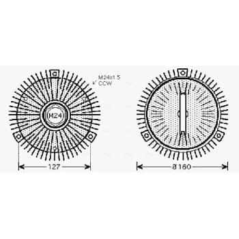 Embrayage, ventilateur de radiateur