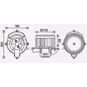 ventilateur de poêle CN8310 Ava Quality Cooling