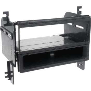 Panneau 1-DIN avec plateau de rangement. Hyundai Tucson 2005-2010 Couleur: Noir