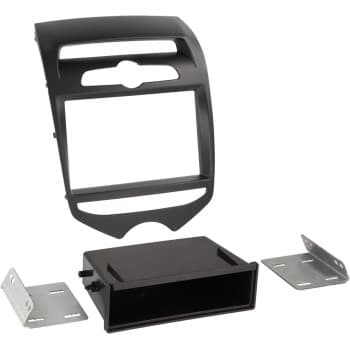 Panneau 2-DIN Hyundai iX 20 avec poche pour climatisation manuelle 2010-2017 Couleur: Noir Mat
