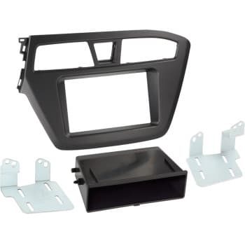 Panneau 2-DIN avec pochette Hyundai i20 2014-2019 Couleur: Noir