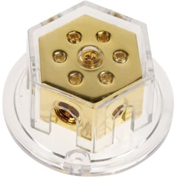 Bloc de distribution d'alimentation (or) 2x50 mm² po / 4x20 mm²