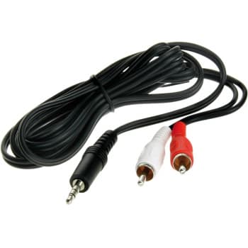 Prise stéréo 3,5 mm stéréo vers prise Cinch 1,5 m (prise RCA)