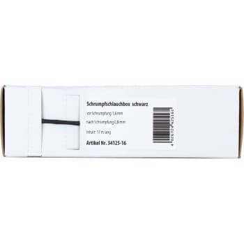 Gaine thermorétractable Noir Ø 1,6 mm Ø 0,8 mm Longueur 15 mètres