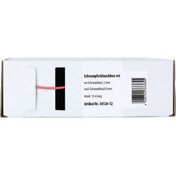Gaine thermorétractable Rouge Ø 1,2 mm / Longueur 15 mètres